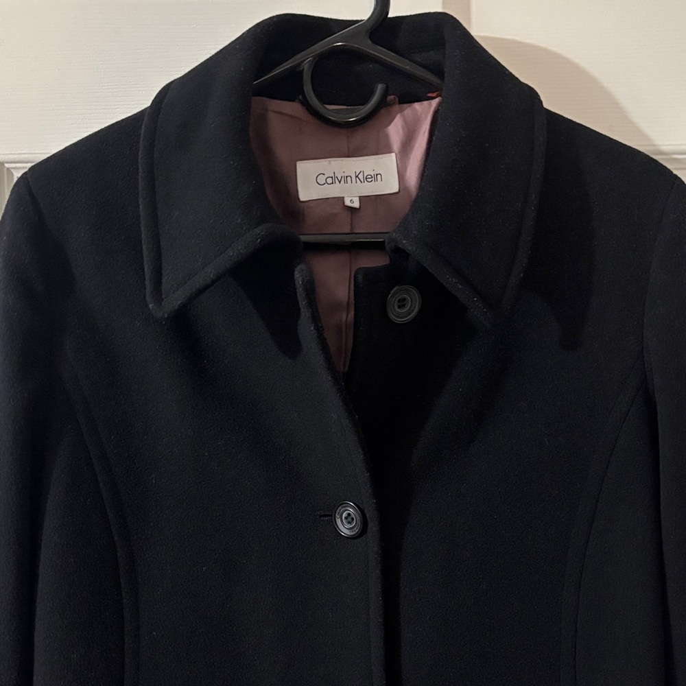 Calvin Klein Wool and Cashmere Coat 6